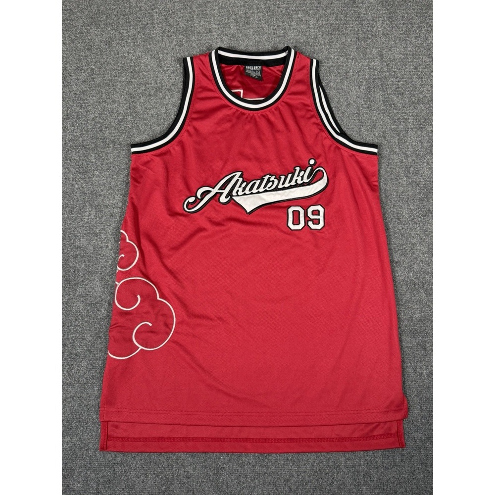BoxLunch Naruto Shippuden Akatsuki Cloud Basketball Jersey Red Small Anime